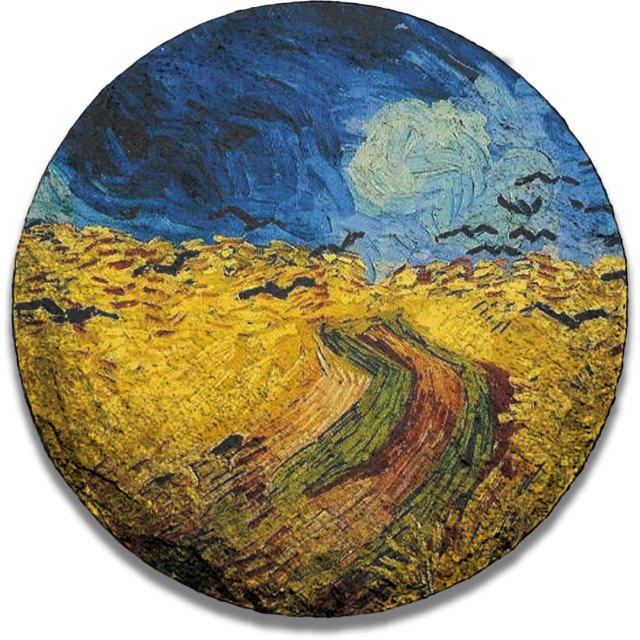 Ronde leisteen kunst van Gogh 14
