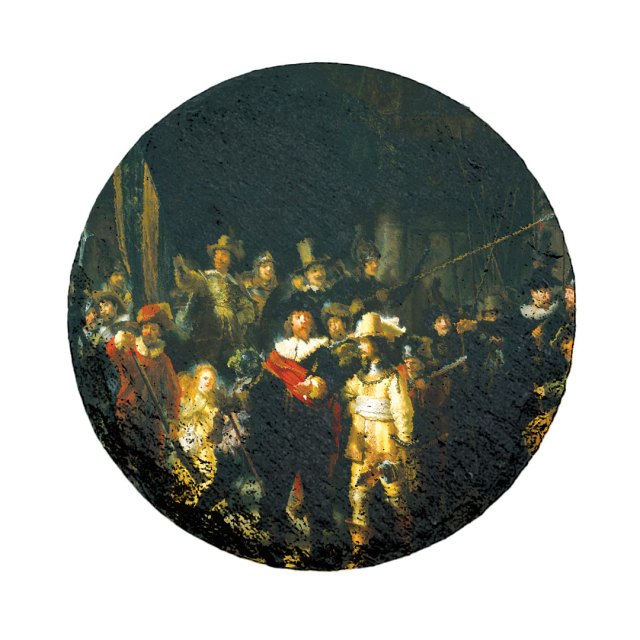 Ronde leisteen kunst Rembrandt 02