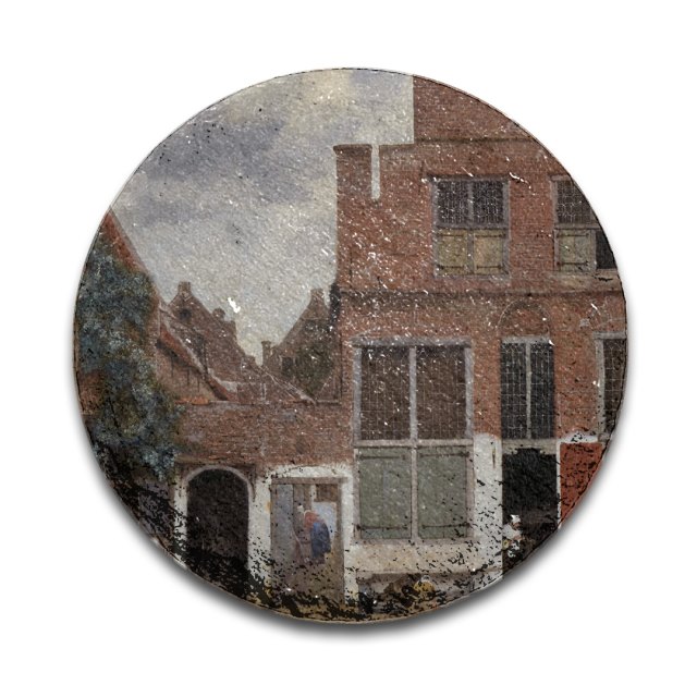 Ronde leisteen kunst Vermeer 10