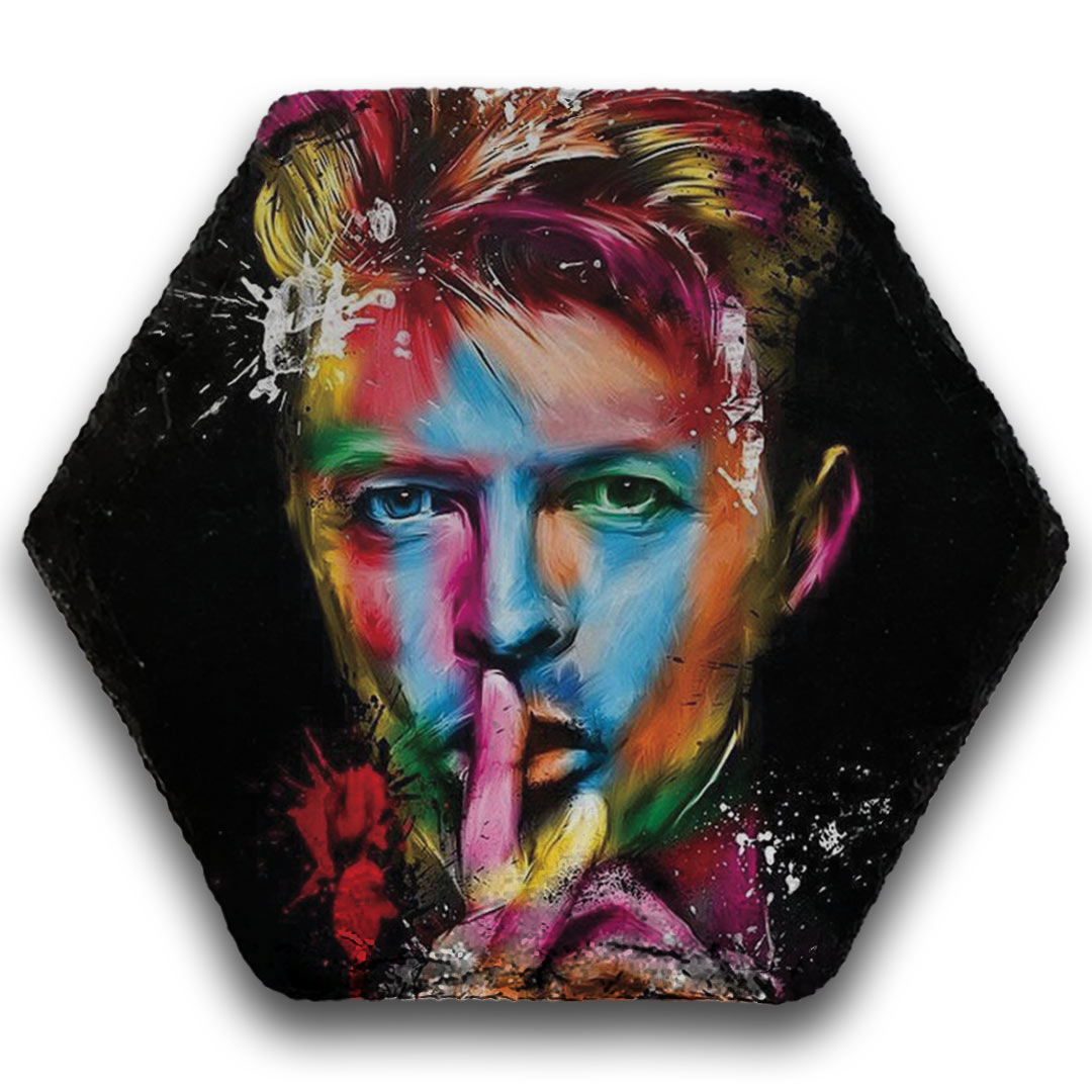 Hexagon leisteen pop art 043