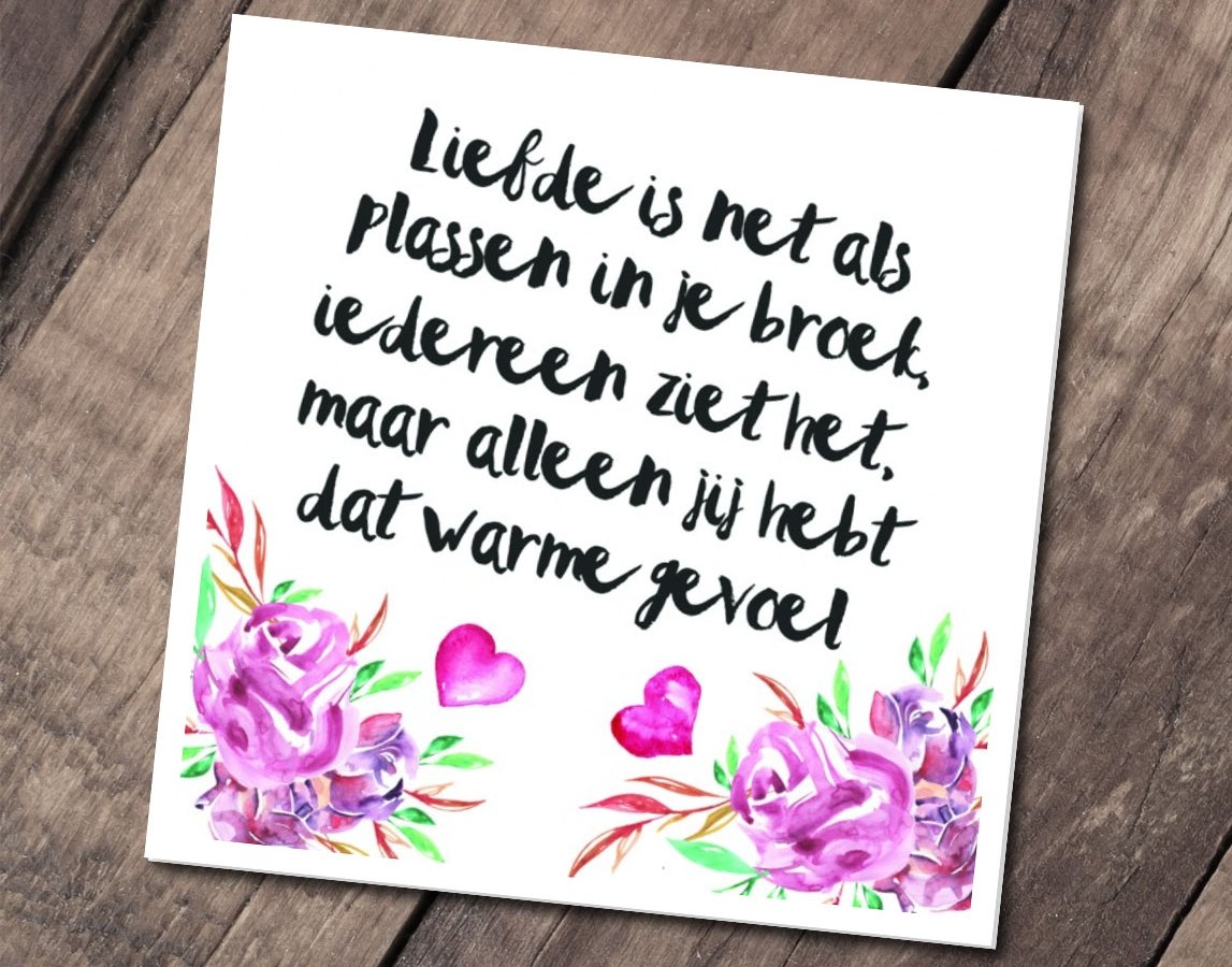 Liefde is net als plassen in je broek in gebruik