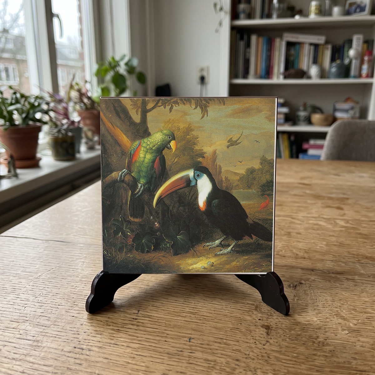 De Heem 01, houten onderzetter op de standaard (de standaard is apart verkrijgbaar)