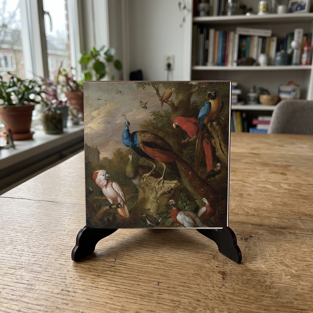 De Heem 03, houten onderzetter op de standaard (de standaard is apart verkrijgbaar)