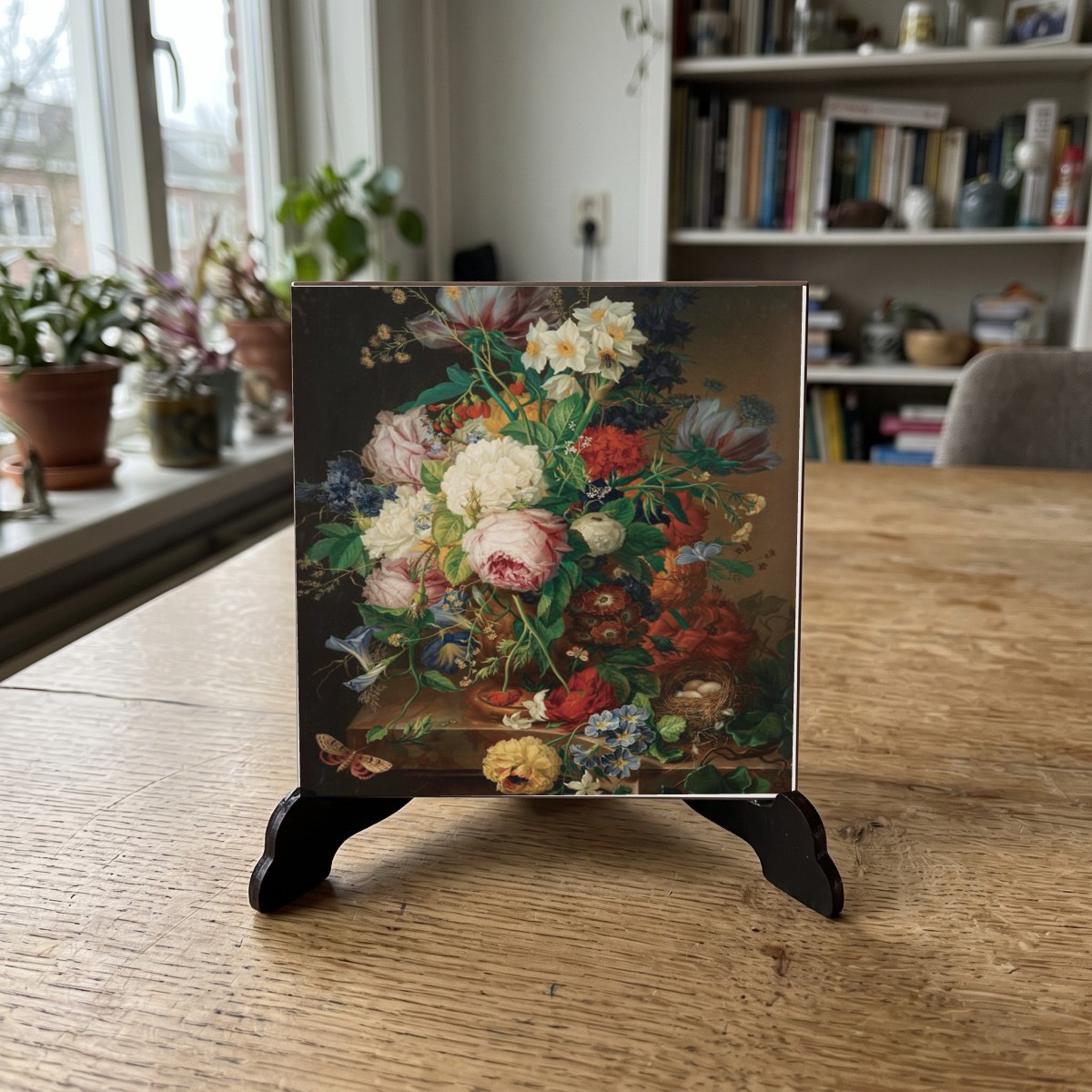 De Heem 08, houten onderzetter op de standaard (de standaard is apart verkrijgbaar)