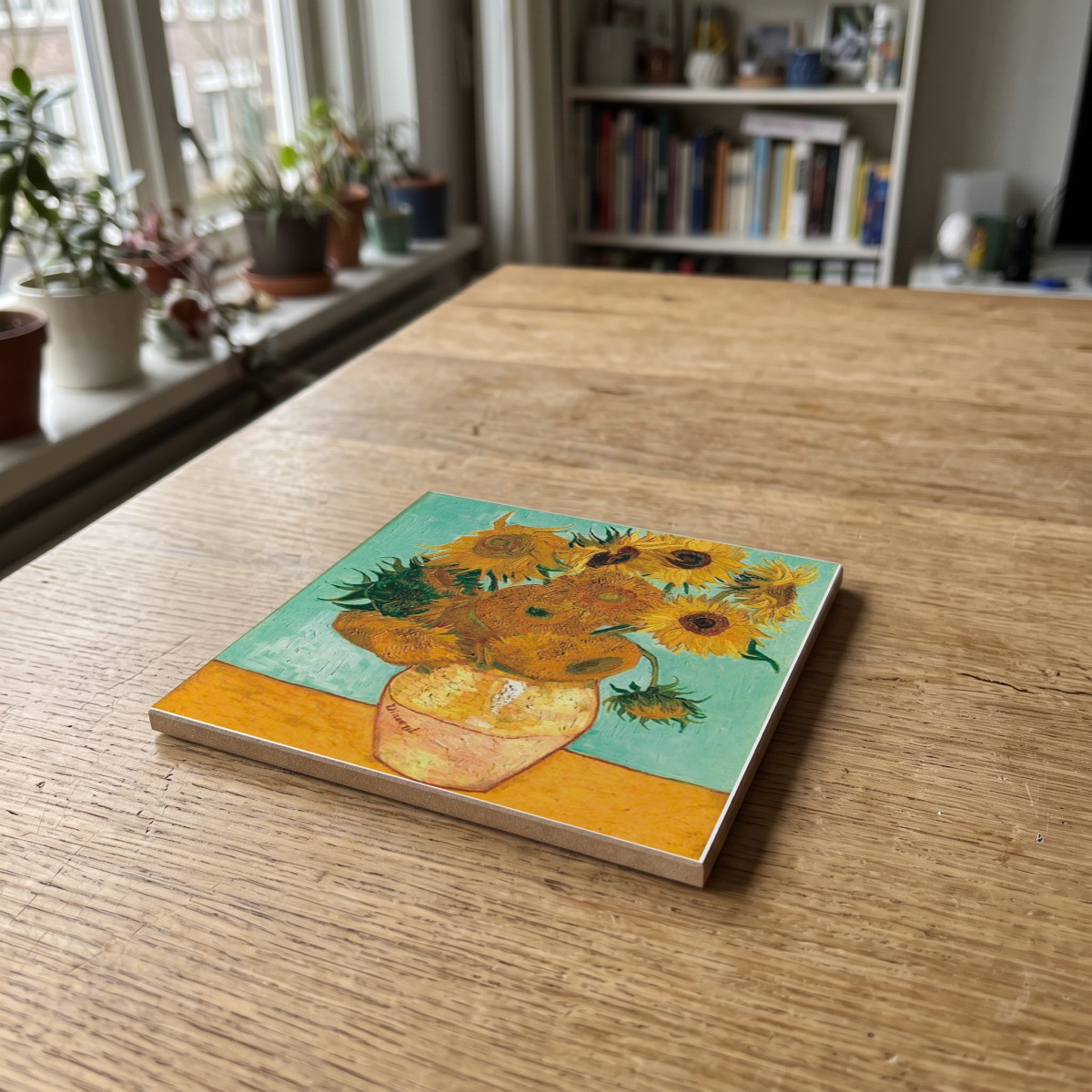 van Gogh 04, gedrukt op een houten onderzetter