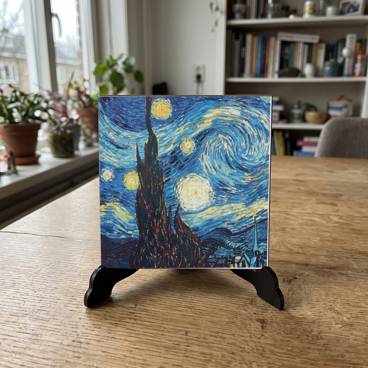 van Gogh 08, houten onderzetter op de standaard (de standaard is apart verkrijgbaar)